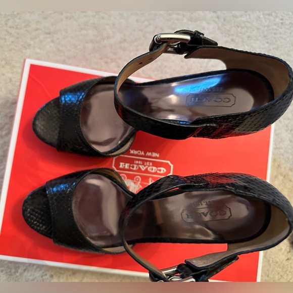 Coach Black python imprint leather - Picture 4 of 8